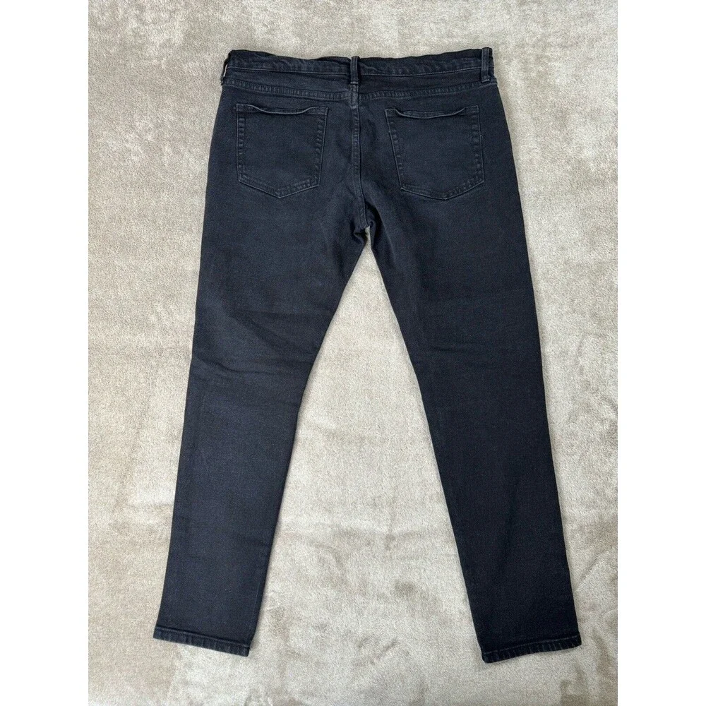 Fashion Nova Men Moto Skinny Jeans Black Stretch Biker Zip Pocket 38x30 Mens